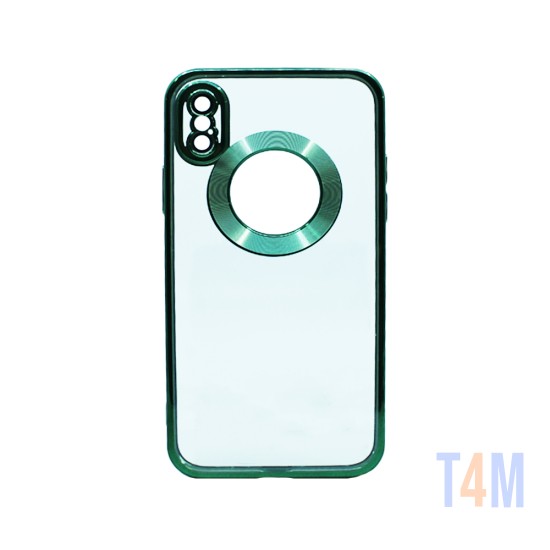 Hard Silicone Case with Camera Protector for Apple iPhone X/10 Green